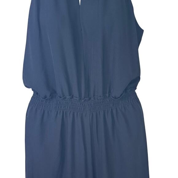 New MAX STUDIO Black Mock Neck Halter
Keyhole Stretch Crepe Jumpsuit Womens Sz M - Picture 8 of 16